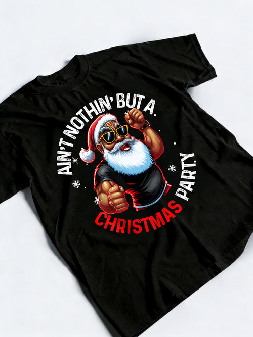 African American Santa Claus Christmas Gift T-shirt