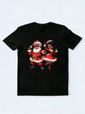 African Santa Mrs Claus Dancing African American Christmas Gift T-shirt
