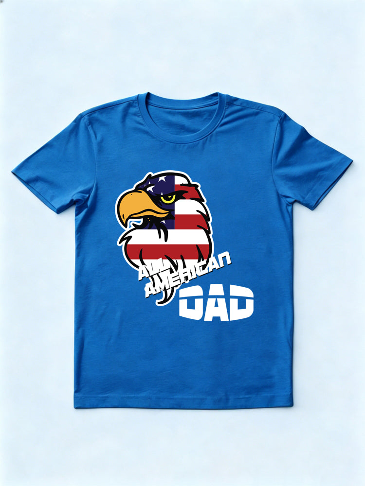 All American Dad Eagle 4th of July Gift T-shirt