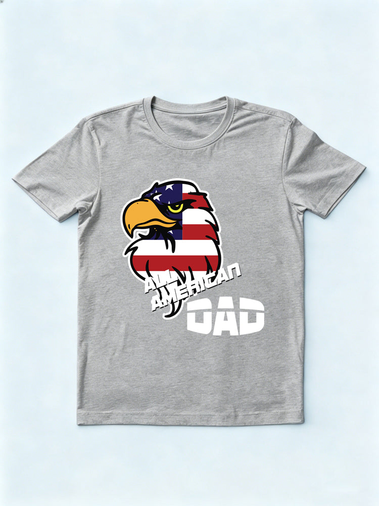 All American Dad Eagle 4th of July Gift T-shirt