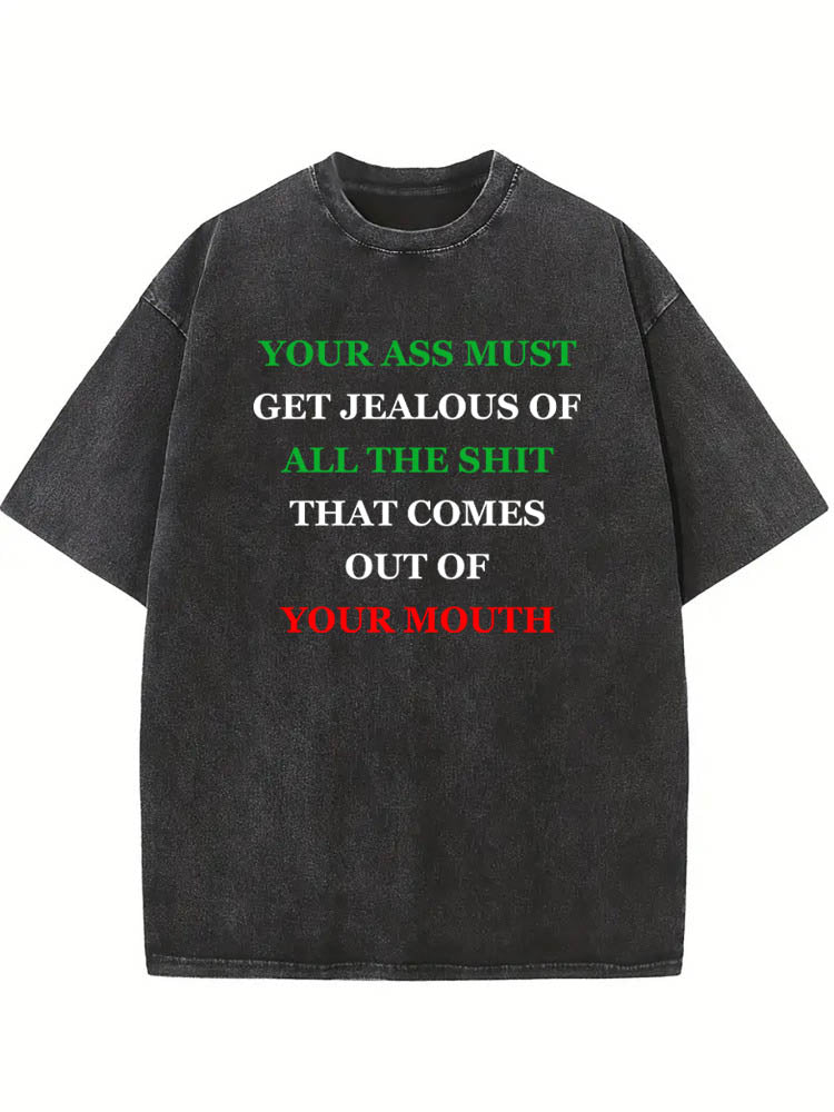 All The Shit Comes Out Of Your Mouth Christmas Season Vibe Washed T-shirt