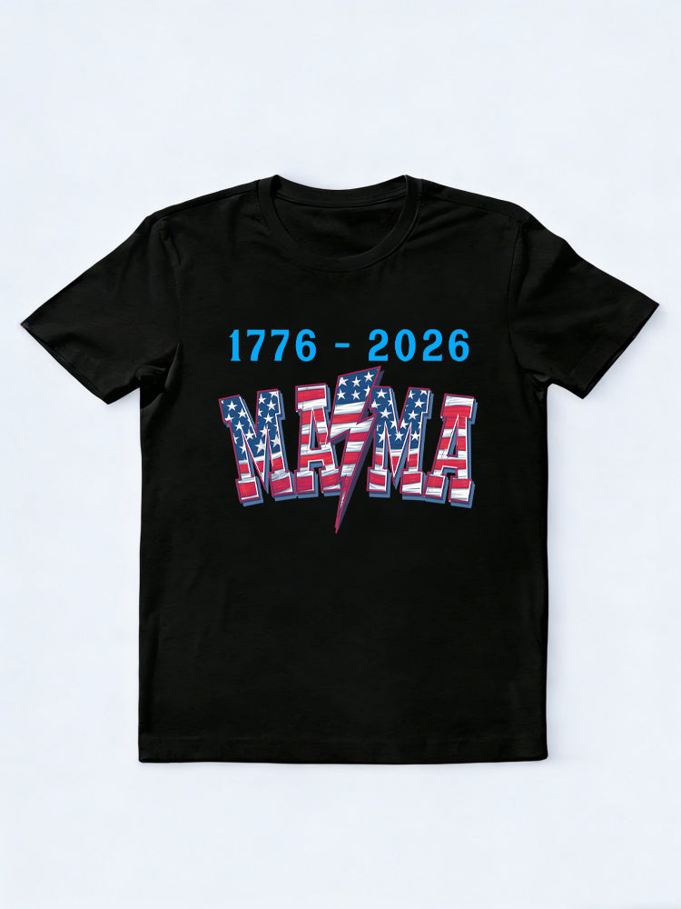 American Mama 1776~2026 4th of July T-shirt