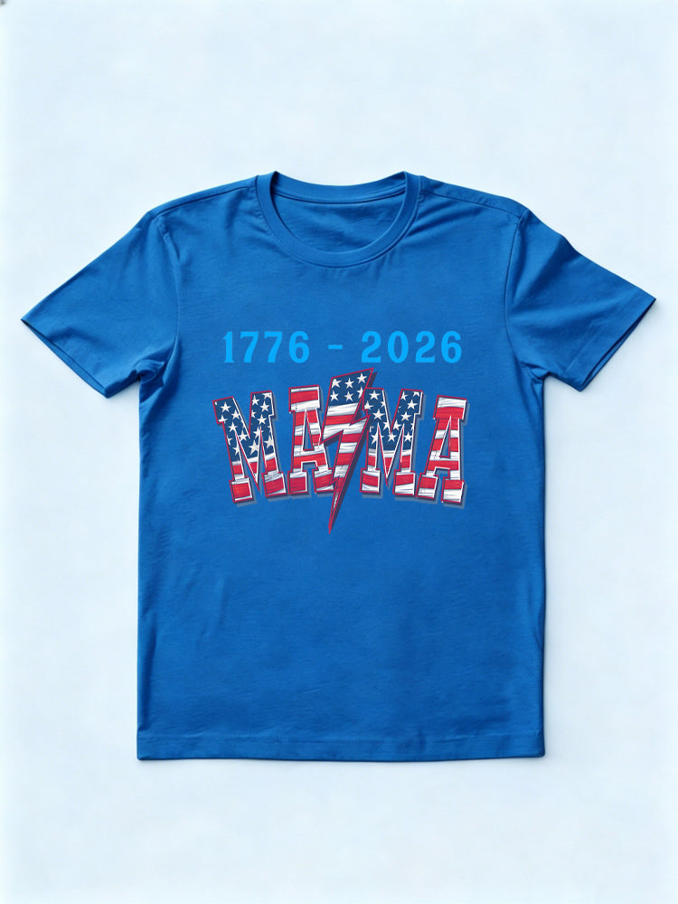 American Mama 1776~2026 4th of July T-shirt