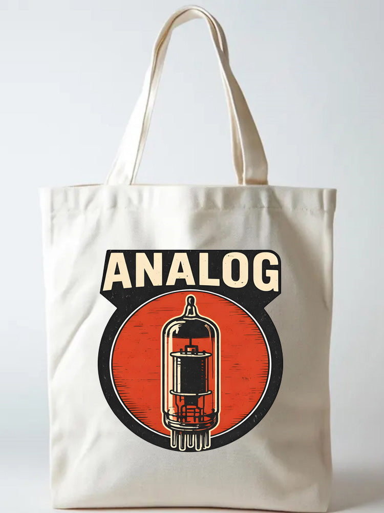 Analog Soul Music Lover Back to School Gift Canvas Tote Bag