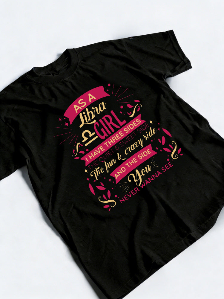 As A Libra Girl Birthday Libra Zodiac Sign Astrology Lover Birthday Gift T-shirt
