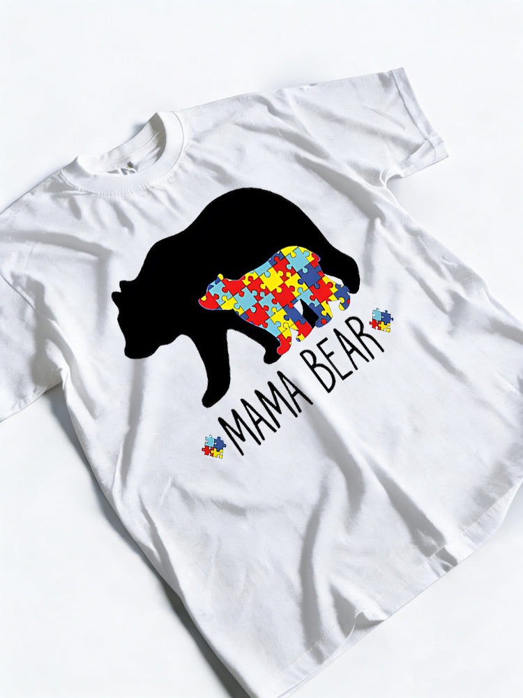 Autism Mama Bear Mother's Day T-shirt