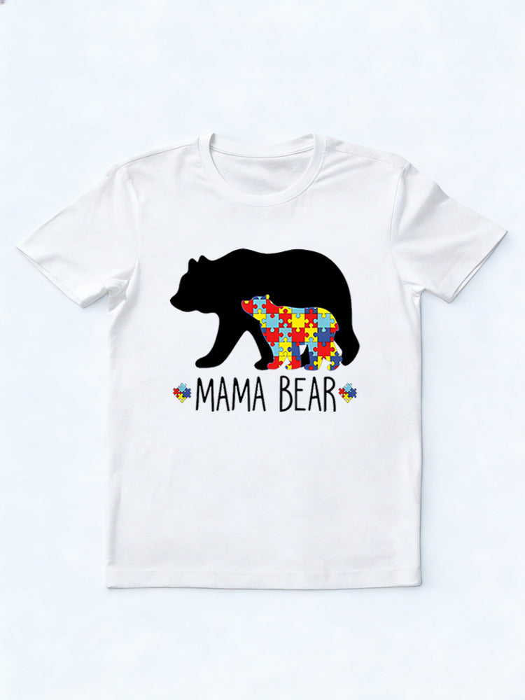 Autism Mama Bear Mother's Day T-shirt
