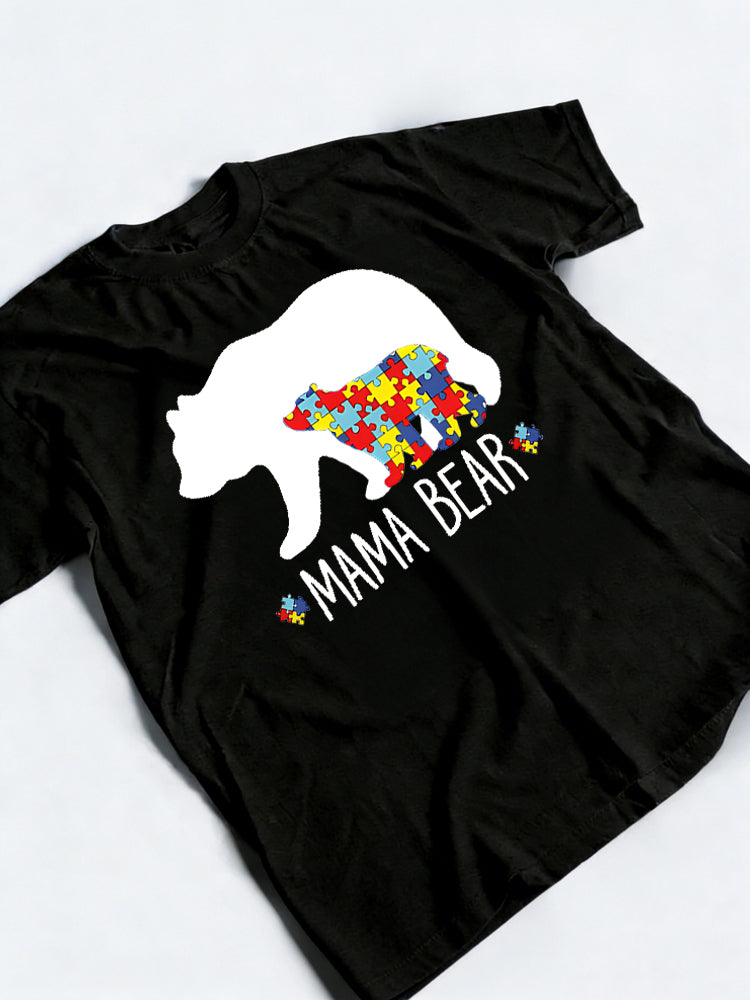Autism Mama Bear Mother's Day T-shirt