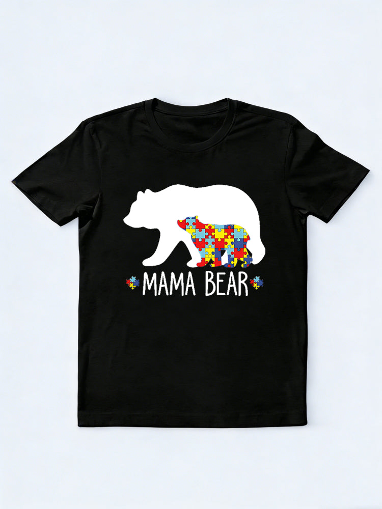 Autism Mama Bear Mother's Day T-shirt