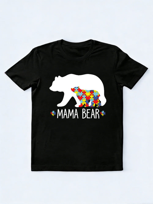 Autism Mama Bear Mother's Day T-shirt