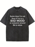 Bad Mood And Idiots Washed T-shirt
