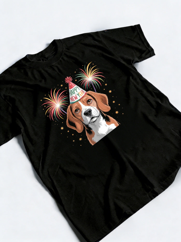 Beagle Dog New Years Eve Party New Year Gift T-Shirt