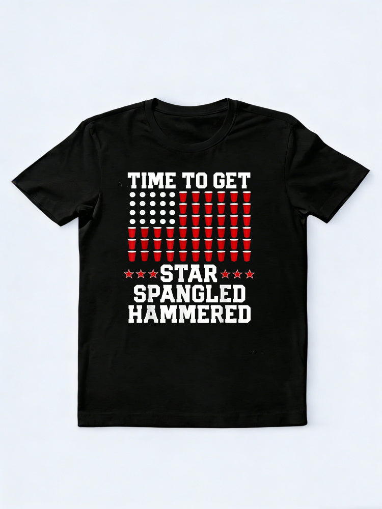 Beer Pong American Flag Drinking 4th Of July Gift T-shirt