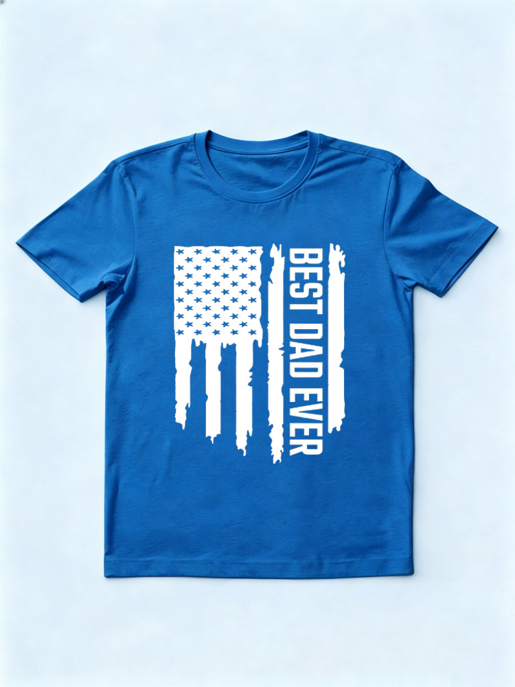 Best Dad Ever American Flag Father's Day T-shirt