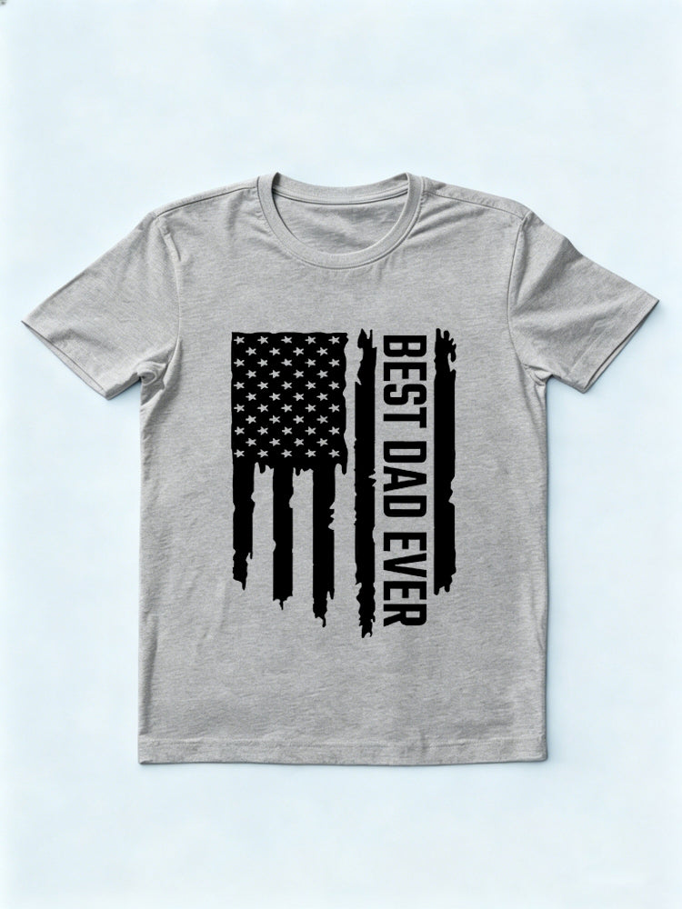 Best Dad Ever American Flag Father's Day T-shirt