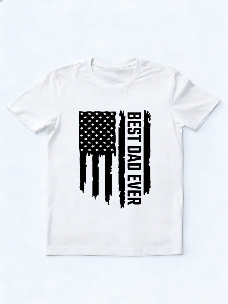 Best Dad Ever American Flag Father's Day T-shirt
