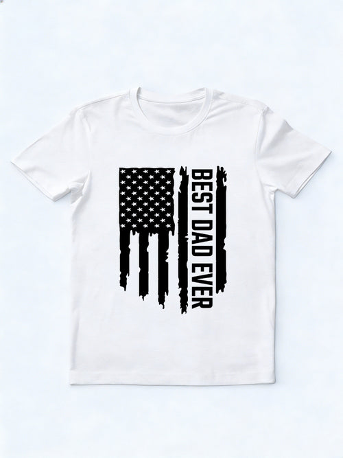 Best Dad Ever American Flag Father's Day T-shirt