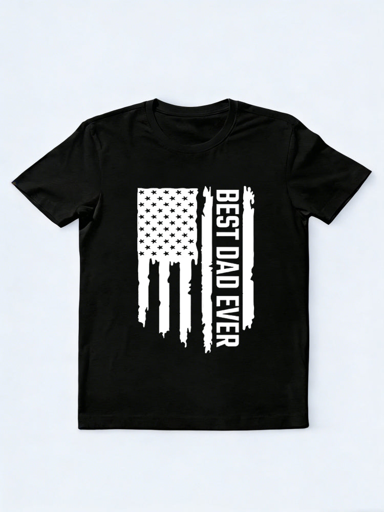 Best Dad Ever American Flag Father's Day T-shirt
