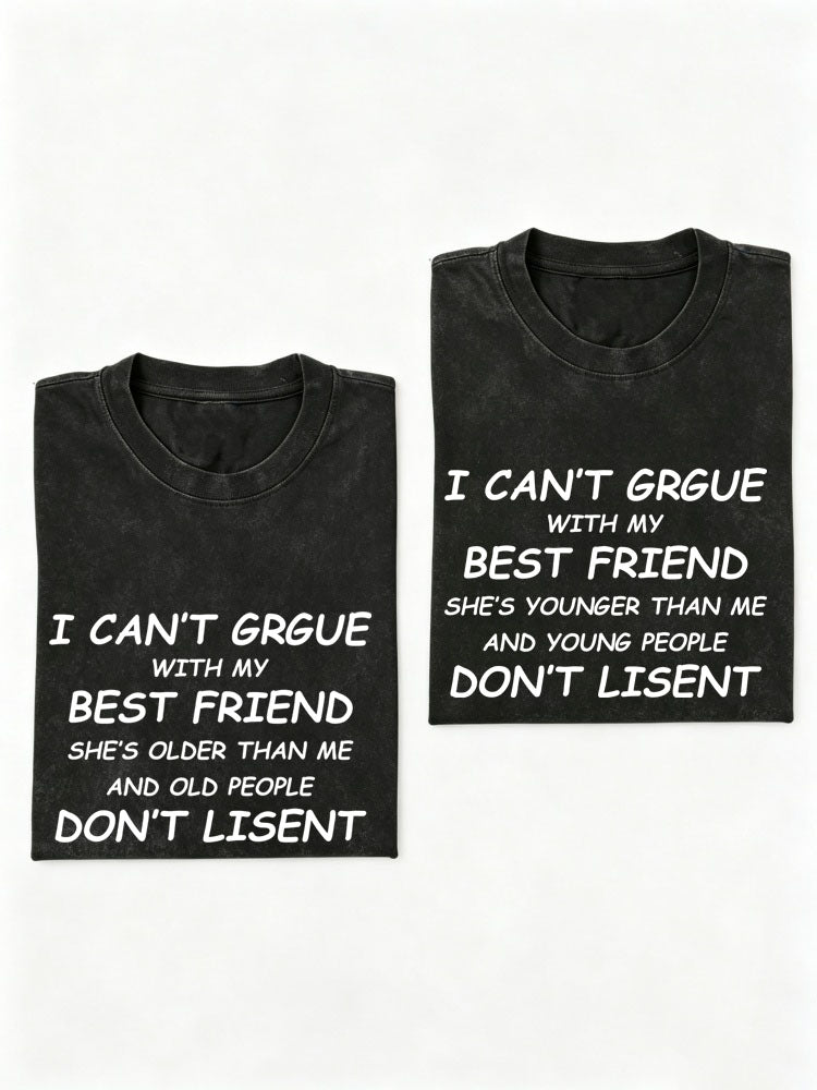 Best Friend Don't Lisent Washed T-shirt