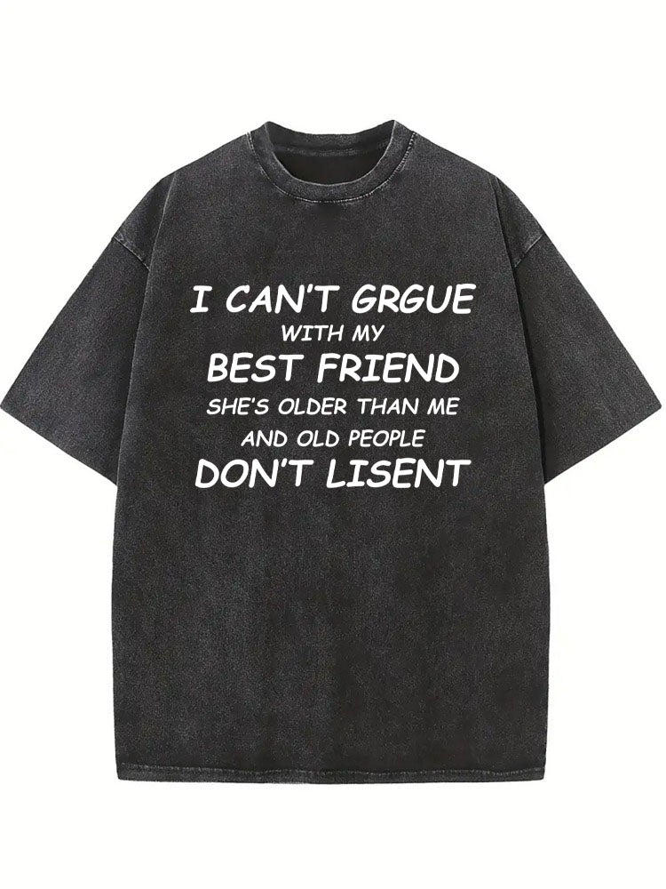 Best Friend Don't Lisent Washed T-shirt