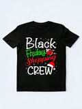 Black Friday Shopping Santa Crew Christmas Xmas Black Shopping T-Shirt