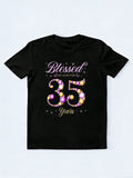 Bless By God 35 Years Old 35th Birthday Gift T-shirt