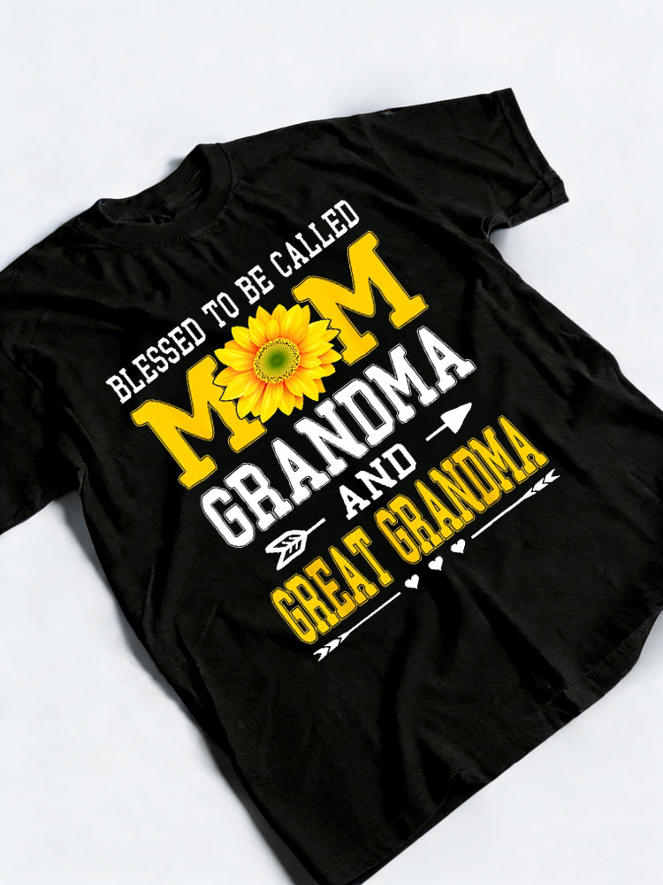 Blessed To Be Called Grandma and Great Grandma Mother's Day T-shirt
