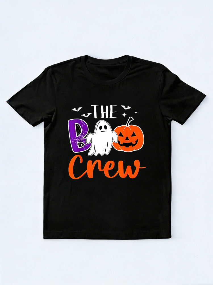 Boo Crew Halloween Pumpkin Face And Boo Ghost Boo Crew Halloween Gift T-Shirt