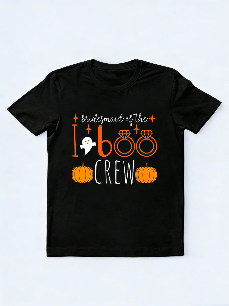 Bridesmaid Halloween Crew Bridal Party Spooky Halloween Gift T-Shirt
