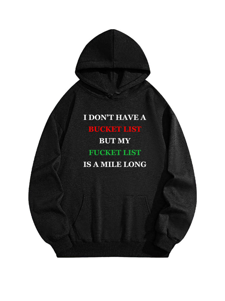 Bucket List& Fucket List Christmas Season Vibe Hoodie