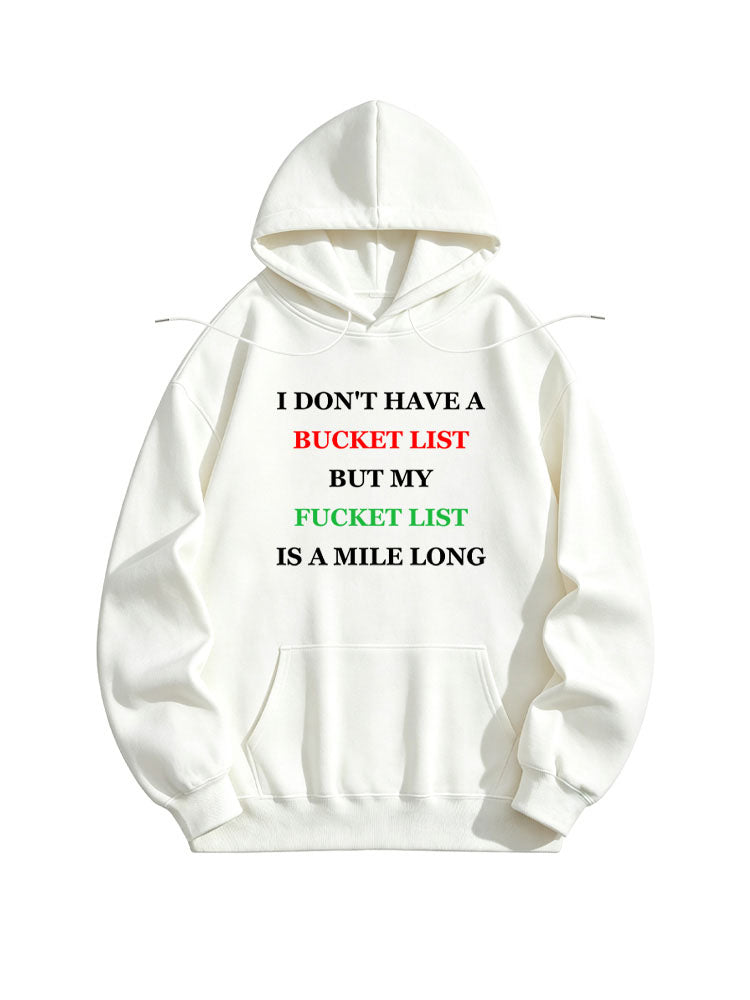 Bucket List& Fucket List Christmas Season Vibe Hoodie