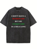 Bucket List& Fucket List Christmas Season Vibe Washed T-shirt