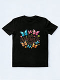 Butterfly Cute Floral Happy Mother's Day T-Shirt