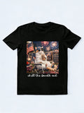 Cat America Selfie Chill Out 4th of July T-Shirt
