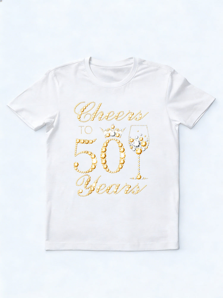 Cheers To 50 Years. 50th's Birthday Gift T-shirt