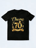 Cheers To 70 Years Old Happy 70th Birthday Gift T-shirt