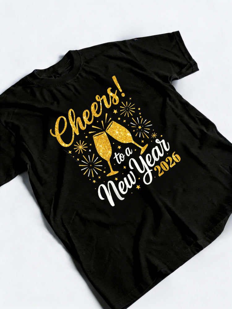 Cheers to A New Year 202X Happy New Year Gift T-Shirt