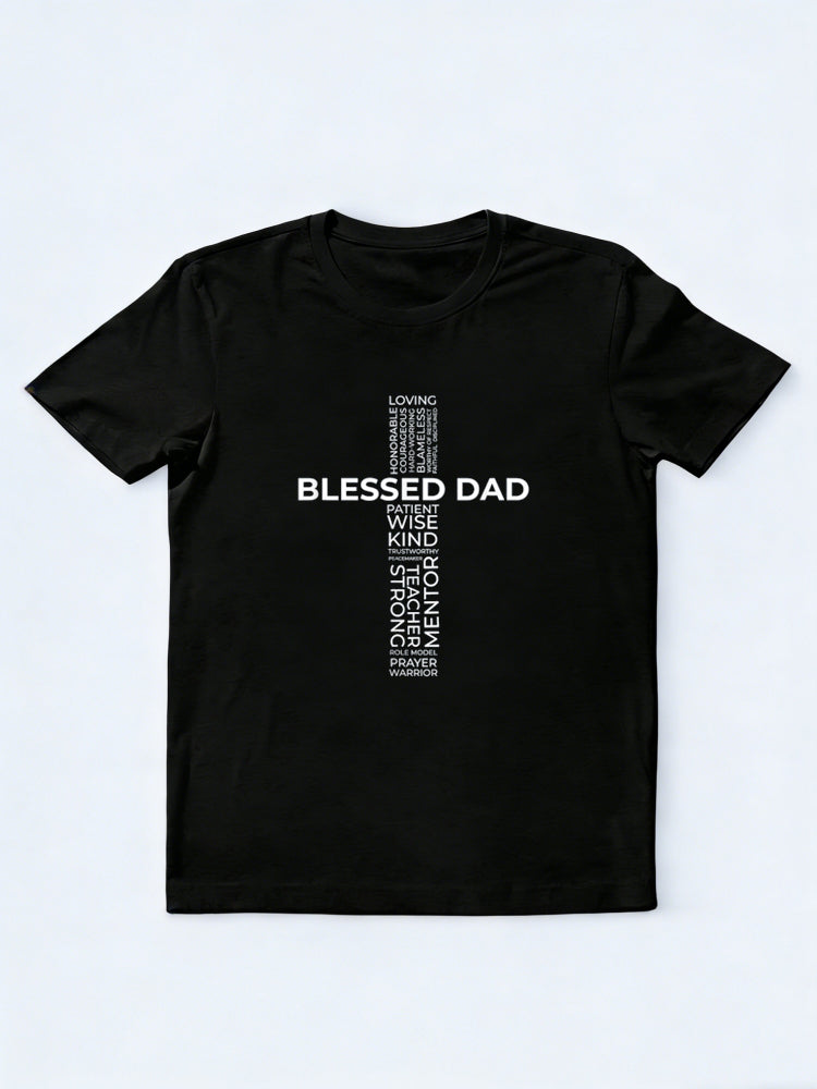 Christian Blessed Dad Cross Father's Day T-Shirt