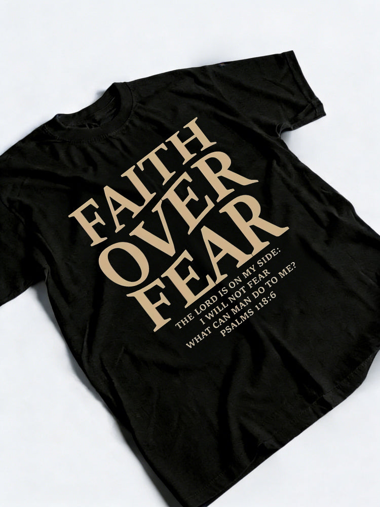 Christian Faith Over Fear Jesus Religious Easter Gift T-Shirt