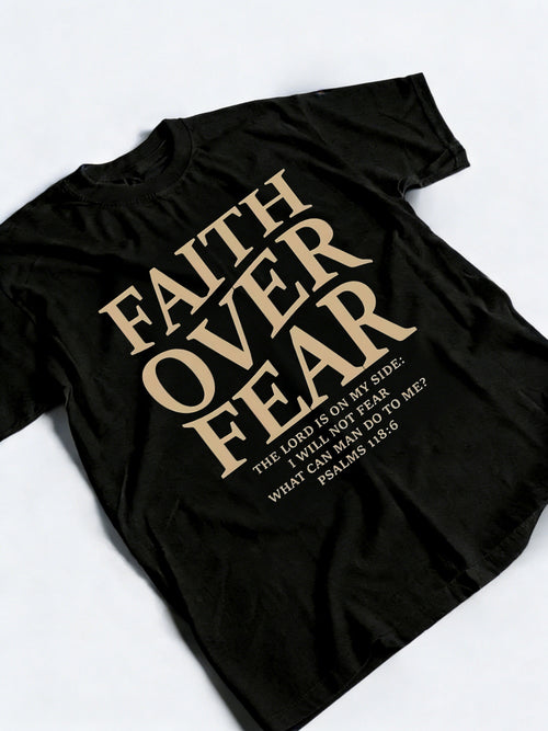 Christian Faith Over Fear Jesus Religious Easter Gift T-Shirt