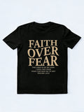 Christian Faith Over Fear Jesus Religious Easter Gift T-Shirt