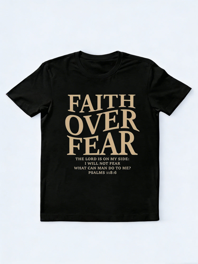 Christian Faith Over Fear Jesus Religious Easter Gift T-Shirt