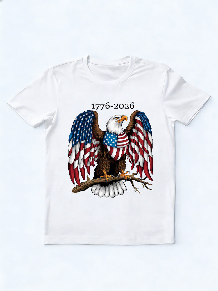 Classic USA Eagle 1776~2026 4th of July Gift T-shirt