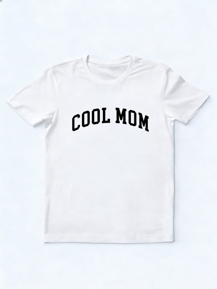 Cool Mom Letter Printed Mothers Day Gift T-shirt