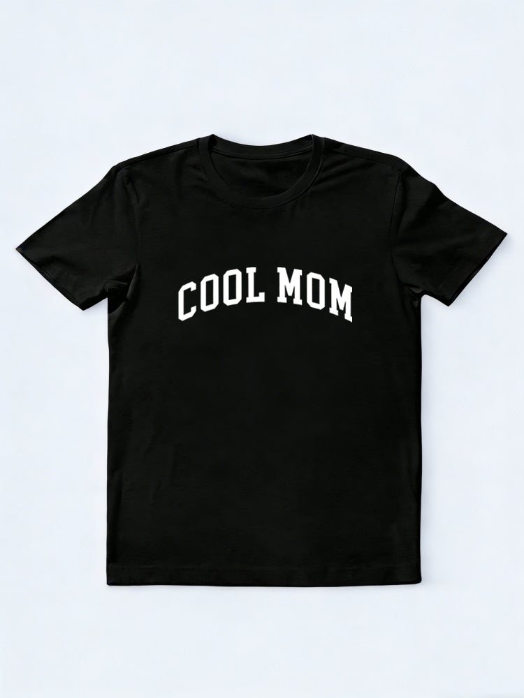 Cool Mom Letter Printed Mothers Day Gift T-shirt
