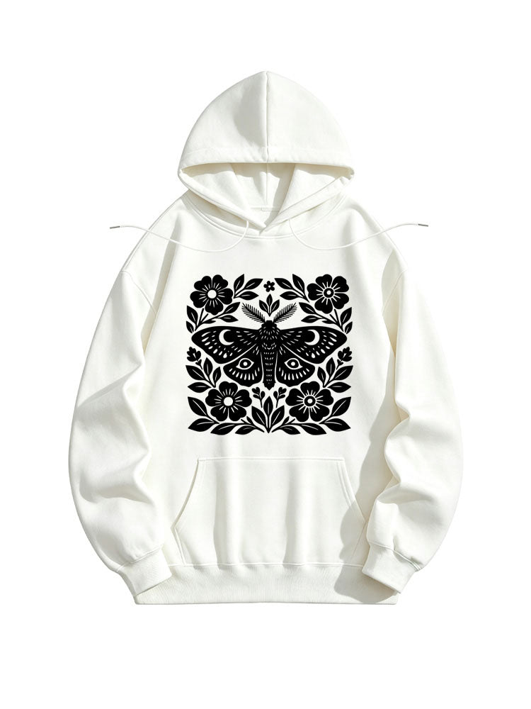 Cottagecore Moth Spooky Season Halloween Vibe Hoodie