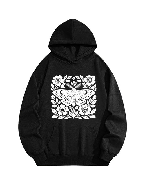 Cottagecore Moth Spooky Season Halloween Vibe Hoodie