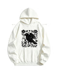 Crow Bird Coffee Lover Spooky Season Halloween Vibe Hoodie