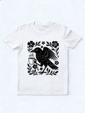 Crow Bird Coffee Lover Spooky Season Halloween Vibe T-shirt