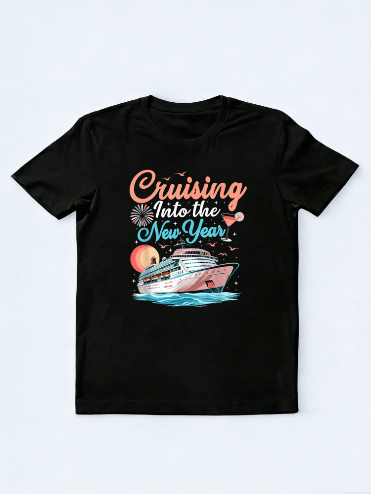 Cruising Into New Years Eve Party Countdown Happy New Year Gift T-Shirt